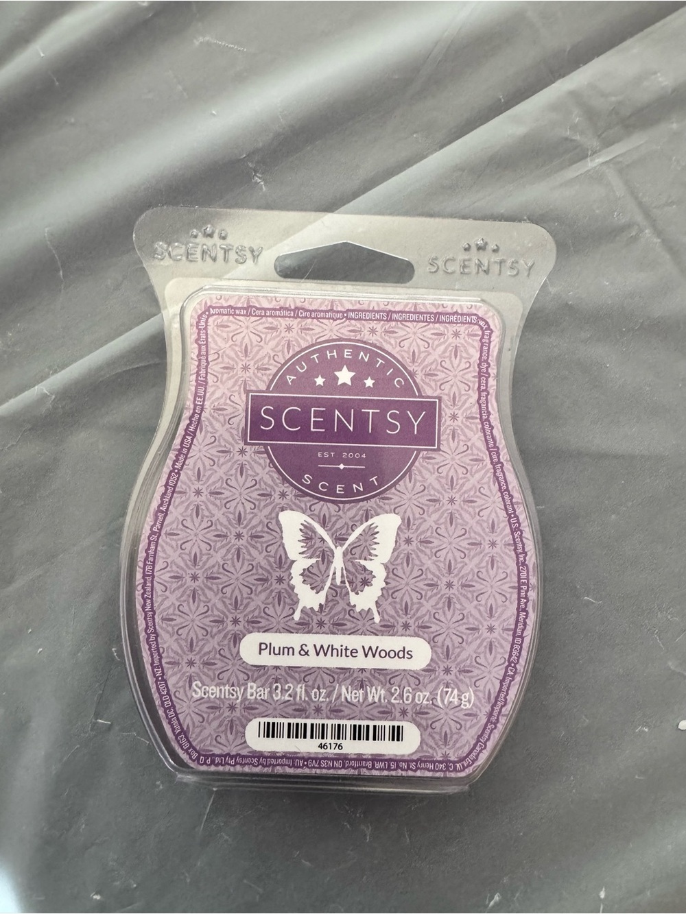 Scentsy Plum & White Woods Wax Bar - Retired